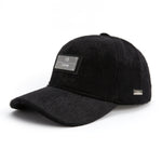 Load image into Gallery viewer, Fevani Black Mohair Baseball Cap With Metal Badge
