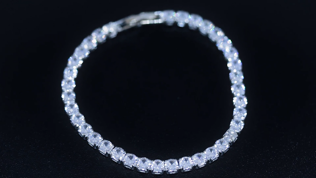 Eclipse Diamond Embrace Silver Bracelet