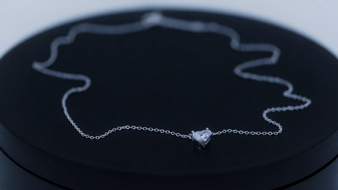 Heart shaped 925 silver necklace