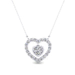 Load image into Gallery viewer, 925 Silver Crystal heart necklace
