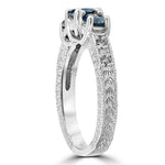 Load image into Gallery viewer, 3 Stone Blue Cammilla Diamond Ring
