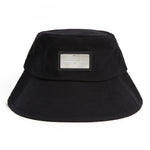Load image into Gallery viewer, Fevani Black Bucket Hat With Metal Badge