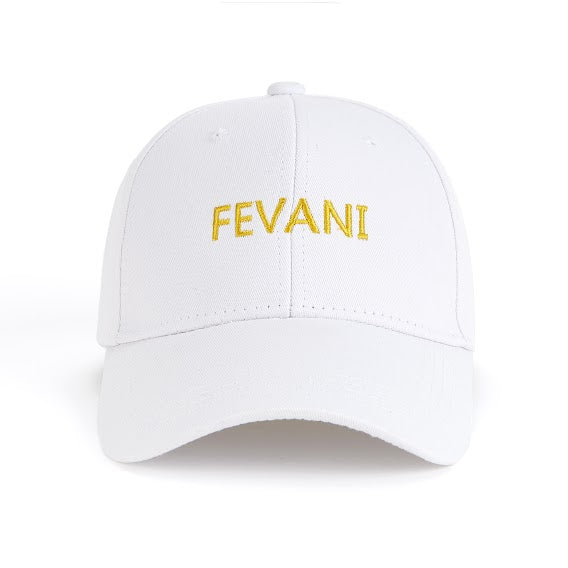 Fevani Baseball Cap in White/yellow
