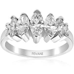 Load image into Gallery viewer, 14k White Gold Diamond Danette Anniversary Ring