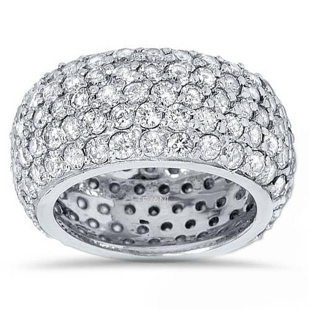 14k White Gold Diamond Dezi Wedding Anniversary Ring