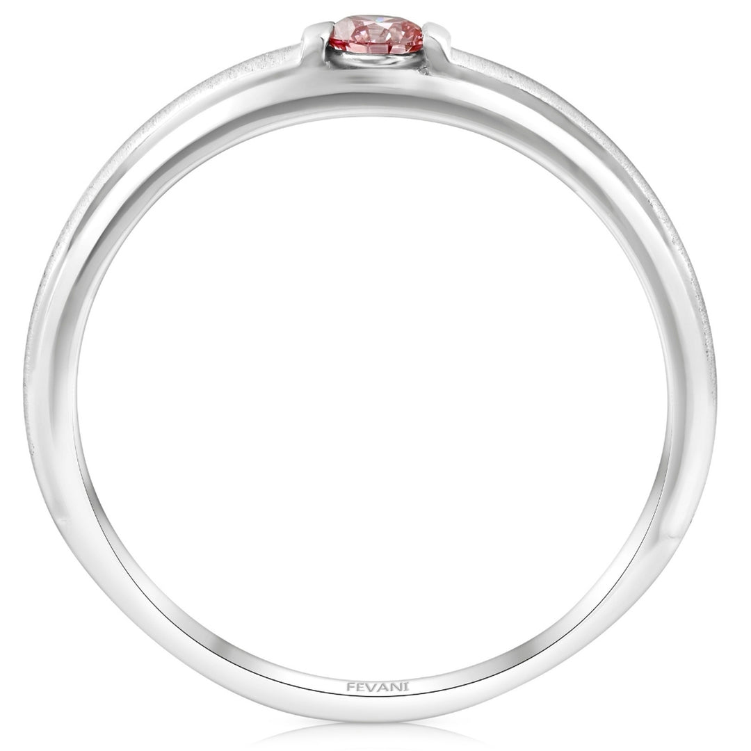 10k White Gold Francille Pink Diamond Anniversary Ring