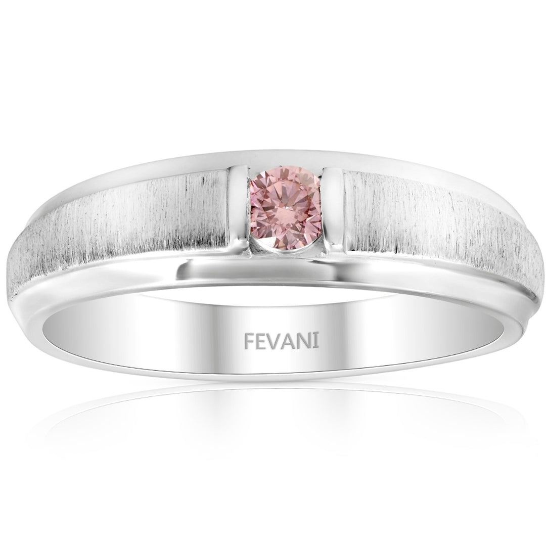 10k White Gold Francille Pink Diamond Anniversary Ring