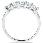 Laden Sie das Bild in den Galerie-Viewer, 14k White Gold Diamond Five Stone Paved&#39; Wedding Ring
