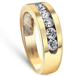 Laden Sie das Bild in den Galerie-Viewer, 14k Yellow Gold Frankie Diamond Wedding Ring