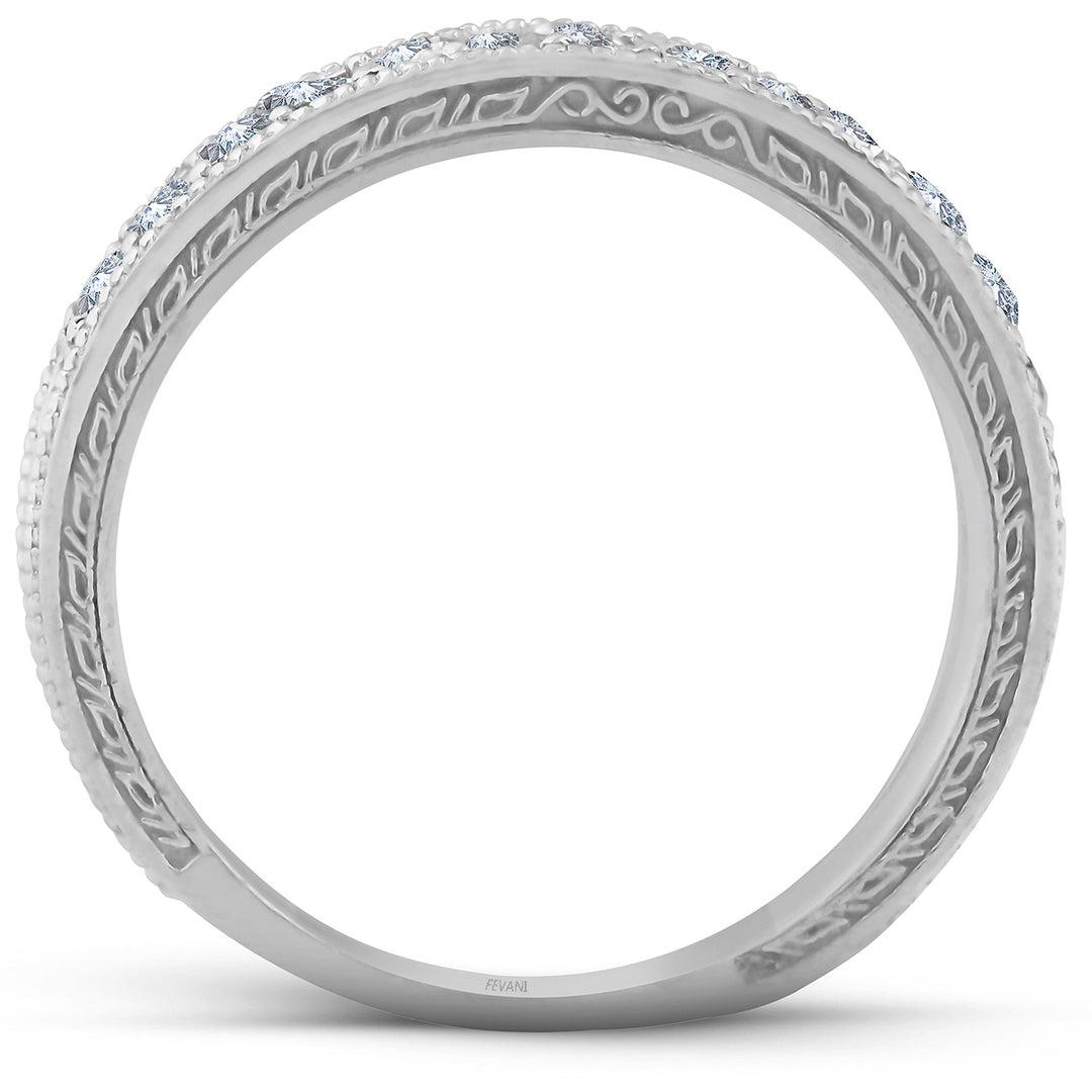 14k White Gold Diamond Aimy Vintage Wedding Ring