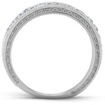 Laden Sie das Bild in den Galerie-Viewer, 14k White Gold Diamond Aimy Vintage Wedding Ring