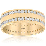 Load image into Gallery viewer, 10k Yellow Gold Double Row Frannie Diamond Ring