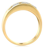 Laden Sie das Bild in den Galerie-Viewer, 10k Yellow Gold Three Stone Gabbrielle Diamond Ring