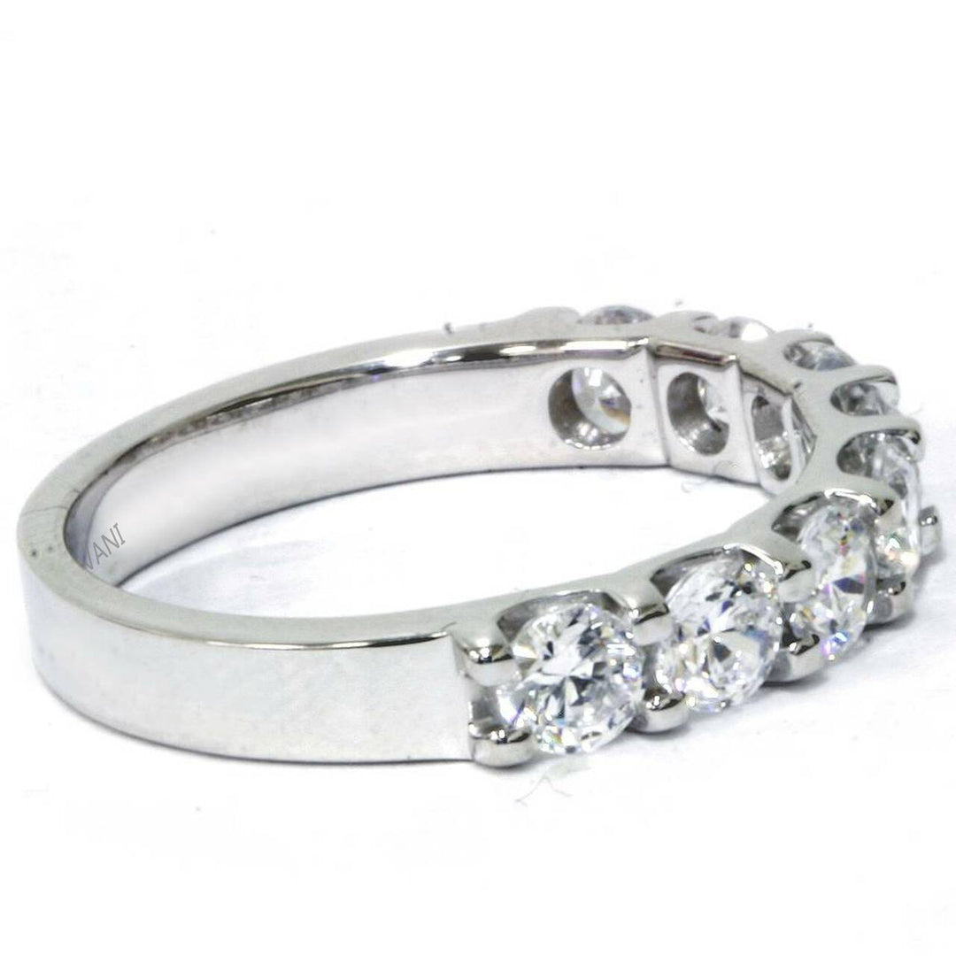 14K White Gold U Shape Prong Wedding Ring