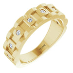 Load image into Gallery viewer, 10k Yellow Gold Gabreale Diamond Wedding Ring