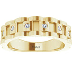 Load image into Gallery viewer, 10k Yellow Gold Gabreale Diamond Wedding Ring