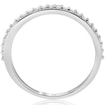 Ladda upp bild till gallerivisning, 10k White Gold Diamond Stackable Antonetta Wedding Ring