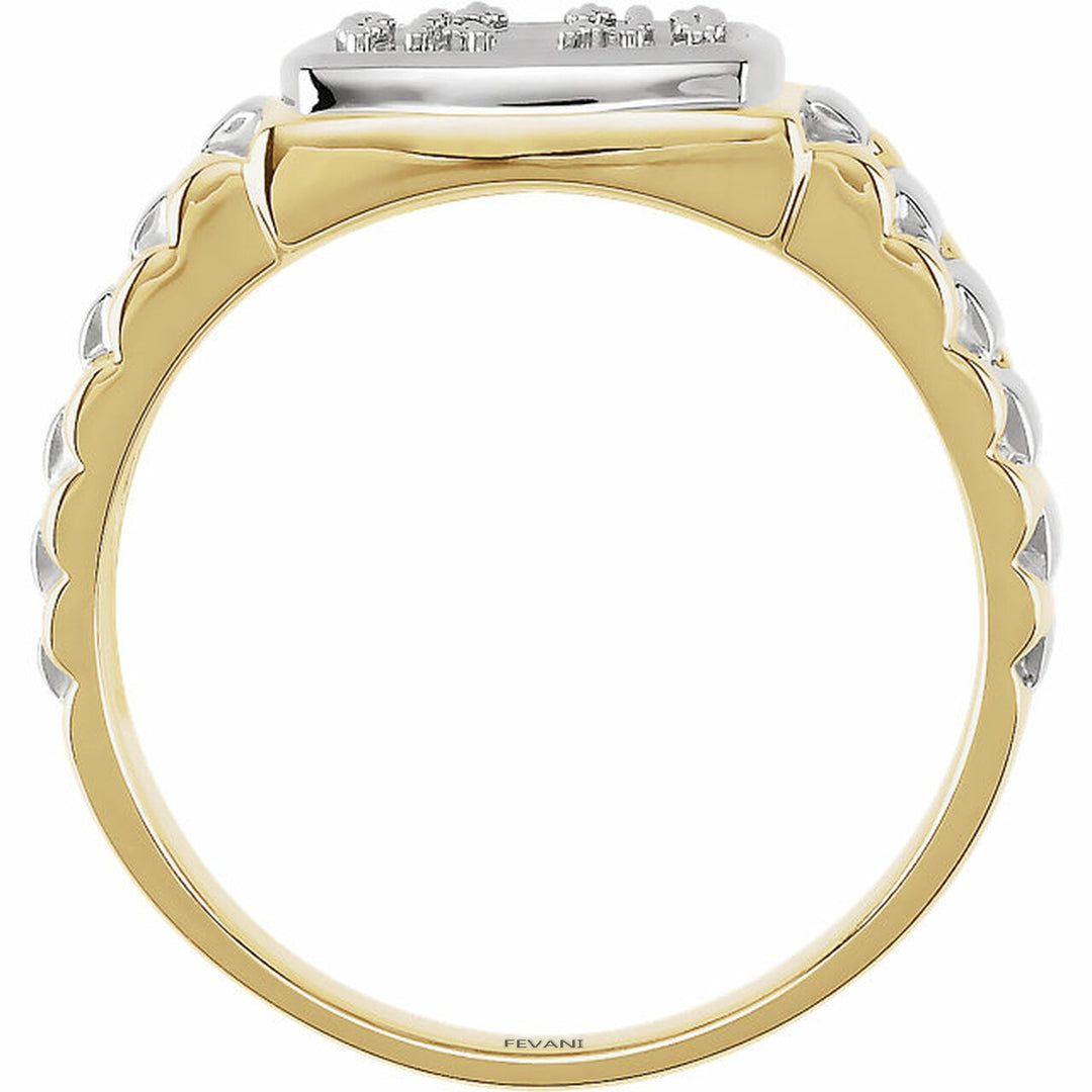 14k White & Yellow Gold Two Tone Gabriellen Diamond Ring