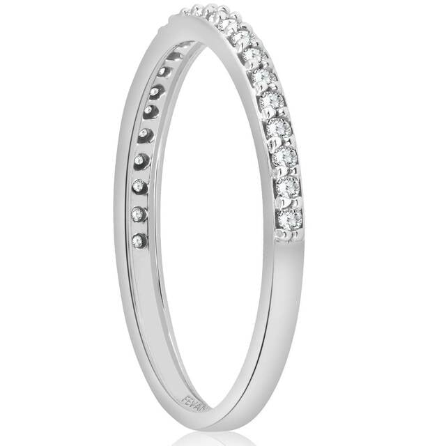 10k White Gold Diamond Stackable Antonetta Wedding Ring