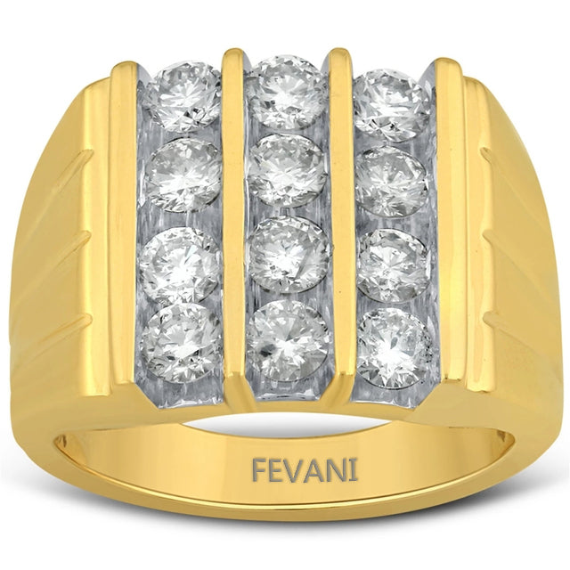 Bague de mariage anniversaire diamant Desirae en or jaune 10 carats