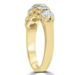Charger l&#39;image dans la galerie, Bague de mariage Antonella en or jaune 14 carats et diamants à cinq pierres