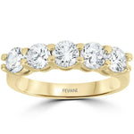 Laden Sie das Bild in den Galerie-Viewer, 14k Yellow Gold Diamond Five Stone Antonella Wedding Ring