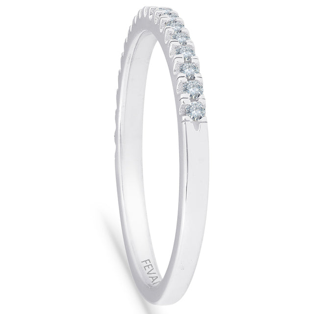 10k White Gold Diamond Stackable Antonia Wedding Ring