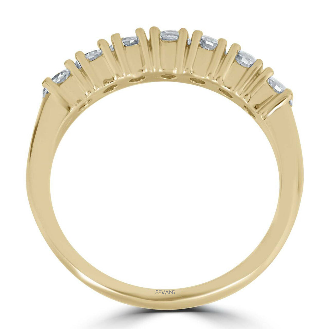 14k Yellow Gold 7-Stone Bernita Wedding Ring