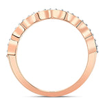 Laden Sie das Bild in den Galerie-Viewer, 14k Rose Gold Stackable Bernetta Wedding Ring
