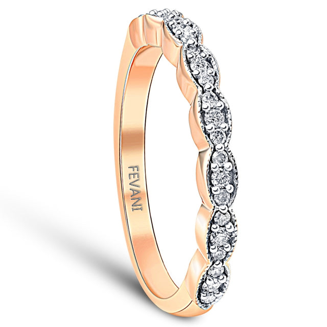 14k Rose Gold Stackable Bernetta Wedding Ring