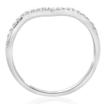 Ladda upp bild till gallerivisning, 10k White Gold V Shape Stackable Bernadina Wedding Ring