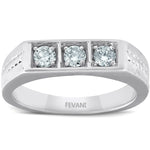 Laden Sie das Bild in den Galerie-Viewer, 10k White Gold Braided Gen Diamond Wedding Ring