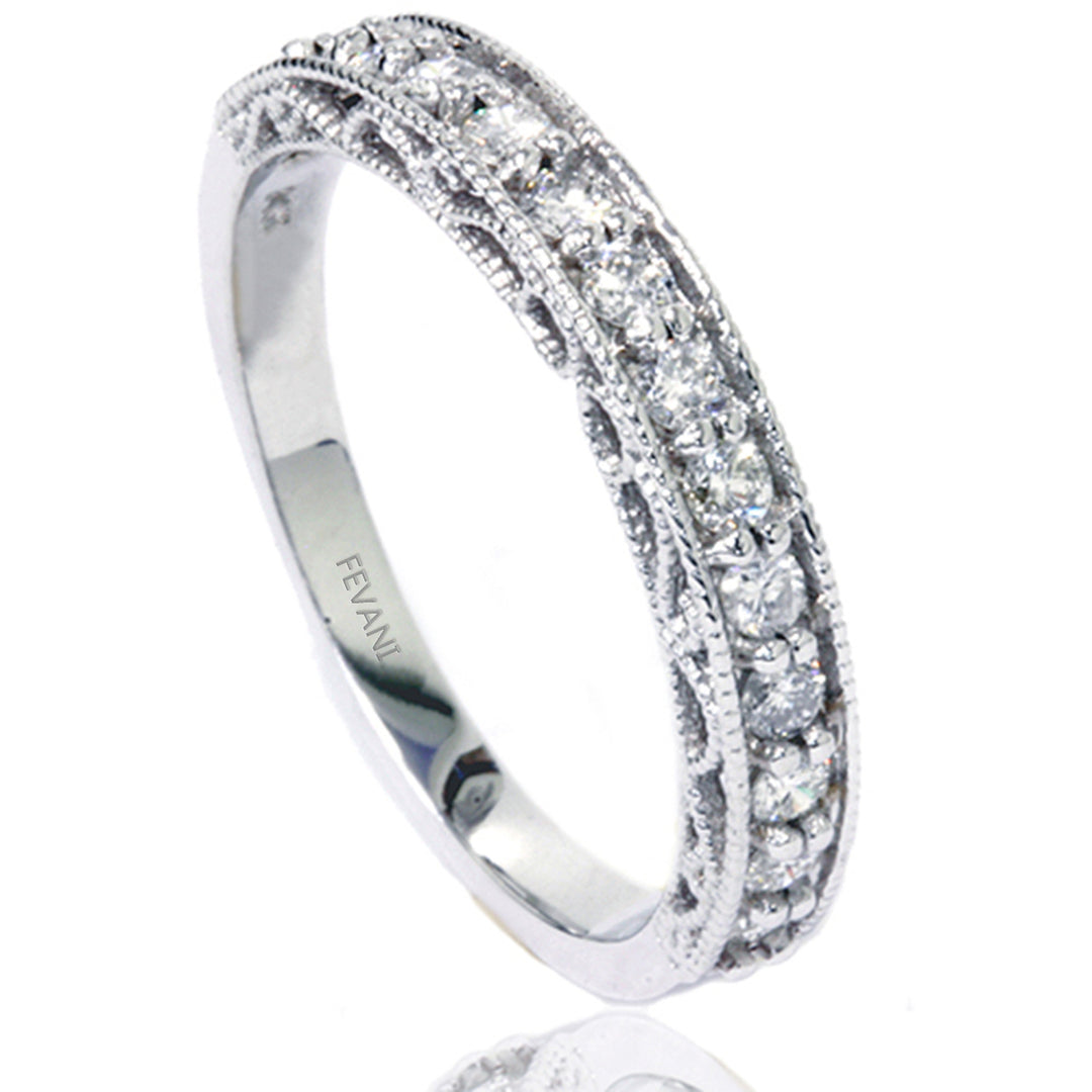 14K White Gold Diamond Bernadene Wedding Ring