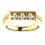 Charger l&#39;image dans la galerie, Bague de mariage en diamant Gena tressé en or jaune 10 carats