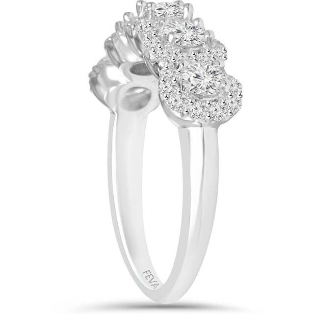 14K White Gold Diamond Prong Wedding Ring