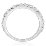 Laden Sie das Bild in den Galerie-Viewer, 14K White Gold Diamond Stackable Bernette Wedding Ring