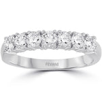 Load image into Gallery viewer, 14K White Gold Diamond Bernediene Wedding Ring
