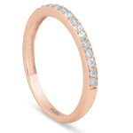 Laden Sie das Bild in den Galerie-Viewer, 14K Rose Gold Pave Diamond Ring