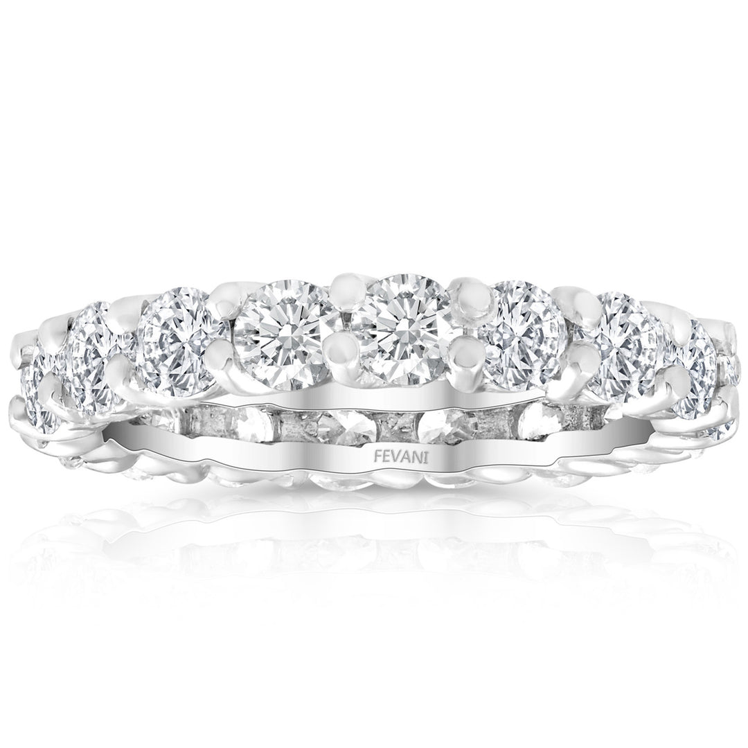 14K White Gold Diamond Moissanite Ring