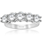 Laden Sie das Bild in den Galerie-Viewer, 14K White Gold Diamond Five Stone Camiel Wedding Ring