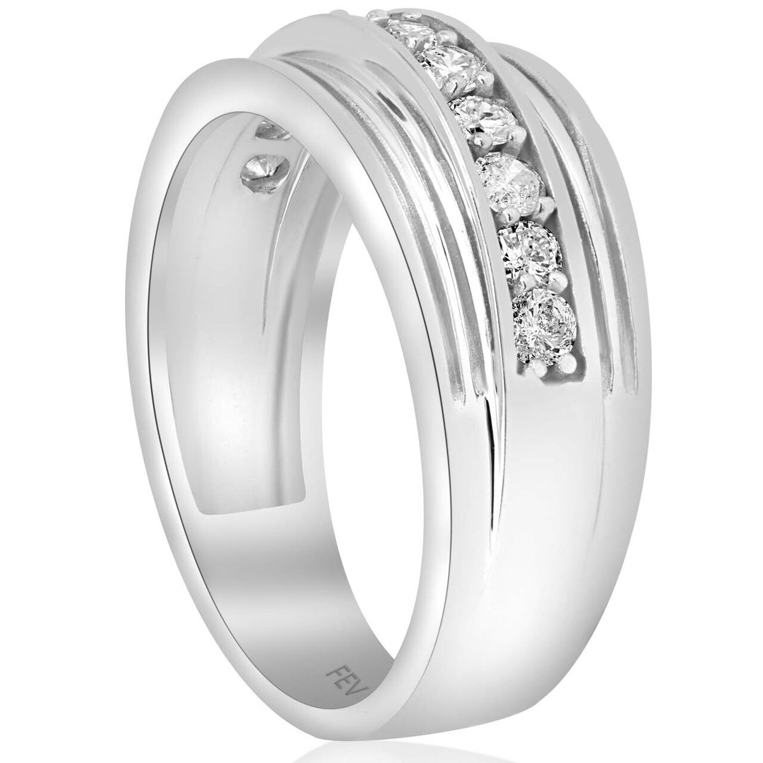 Bague de mariage en or blanc 10 carats avec diamants Larraine