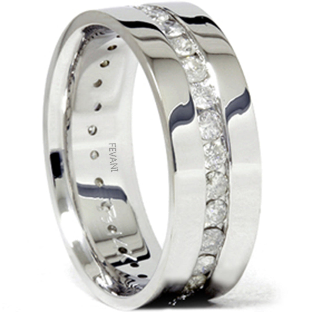 14k White Gold Comfort Laurraine Diamond Ring