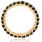 Laden Sie das Bild in den Galerie-Viewer, 14K Yellow Gold Black Diamond Chenel Ring