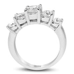 Laden Sie das Bild in den Galerie-Viewer, 14K White Gold 5-Stone Diamond Claireen Anniversary Ring