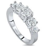 Load image into Gallery viewer, 14K White Gold 5-Stone Diamond Claireen Anniversary Ring