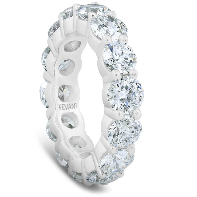 14K White Gold Diamond Lab Grown Eternity Wedding Ring