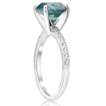 Load image into Gallery viewer, 14K White Gold Blue Diamond Clem Engagement Ring
