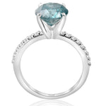 Laden Sie das Bild in den Galerie-Viewer, 14K White Gold Blue Diamond Clem Engagement Ring