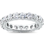 Laden Sie das Bild in den Galerie-Viewer, 14k White Gold Diamond Cammyl Eternity Wedding Ring