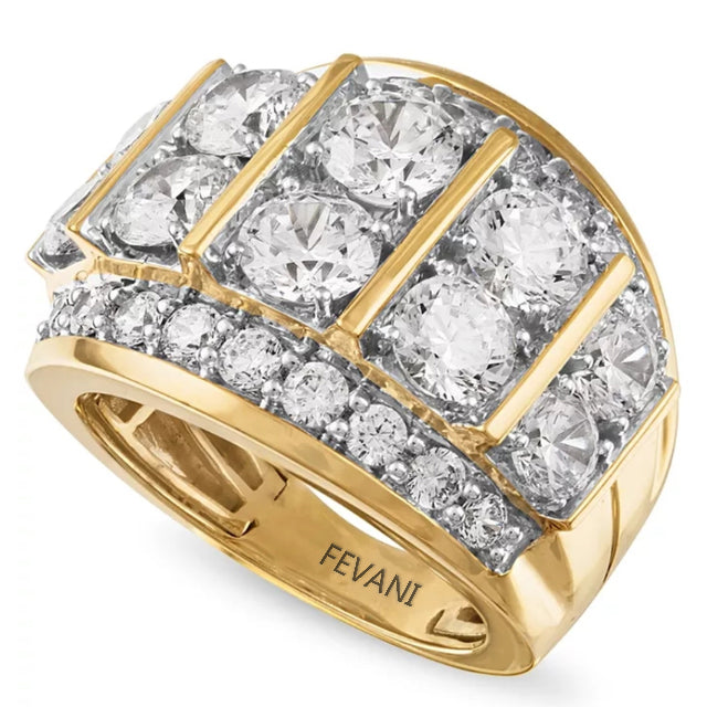 10k Yellow Gold Franchele Diamond Anniversary Ring
